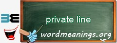 WordMeaning blackboard for private line